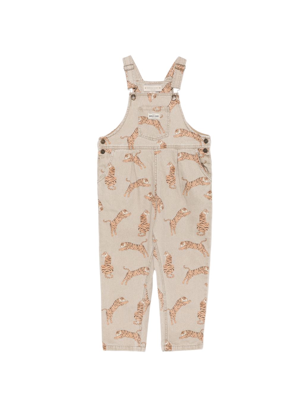 Salopette per bambino Konges Slojd beige con stampa tigre all-over KS106131 P10098 KONGES SLOJD KIDS 
