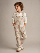 Salopette per bambino Konges Slojd beige con stampa tigre all-over KS106131 P10098 KONGES SLOJD KIDS 