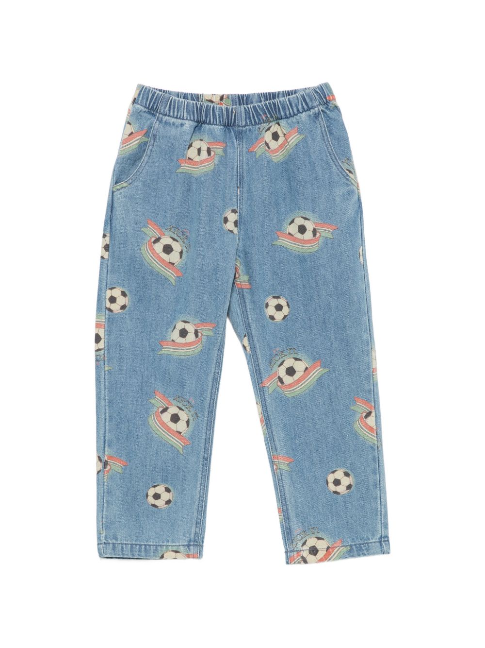 Jeans per bambino Konges Slojd Kids blu con stampa football all-over KS106133 P25170 KONGES SLOJD KIDS 