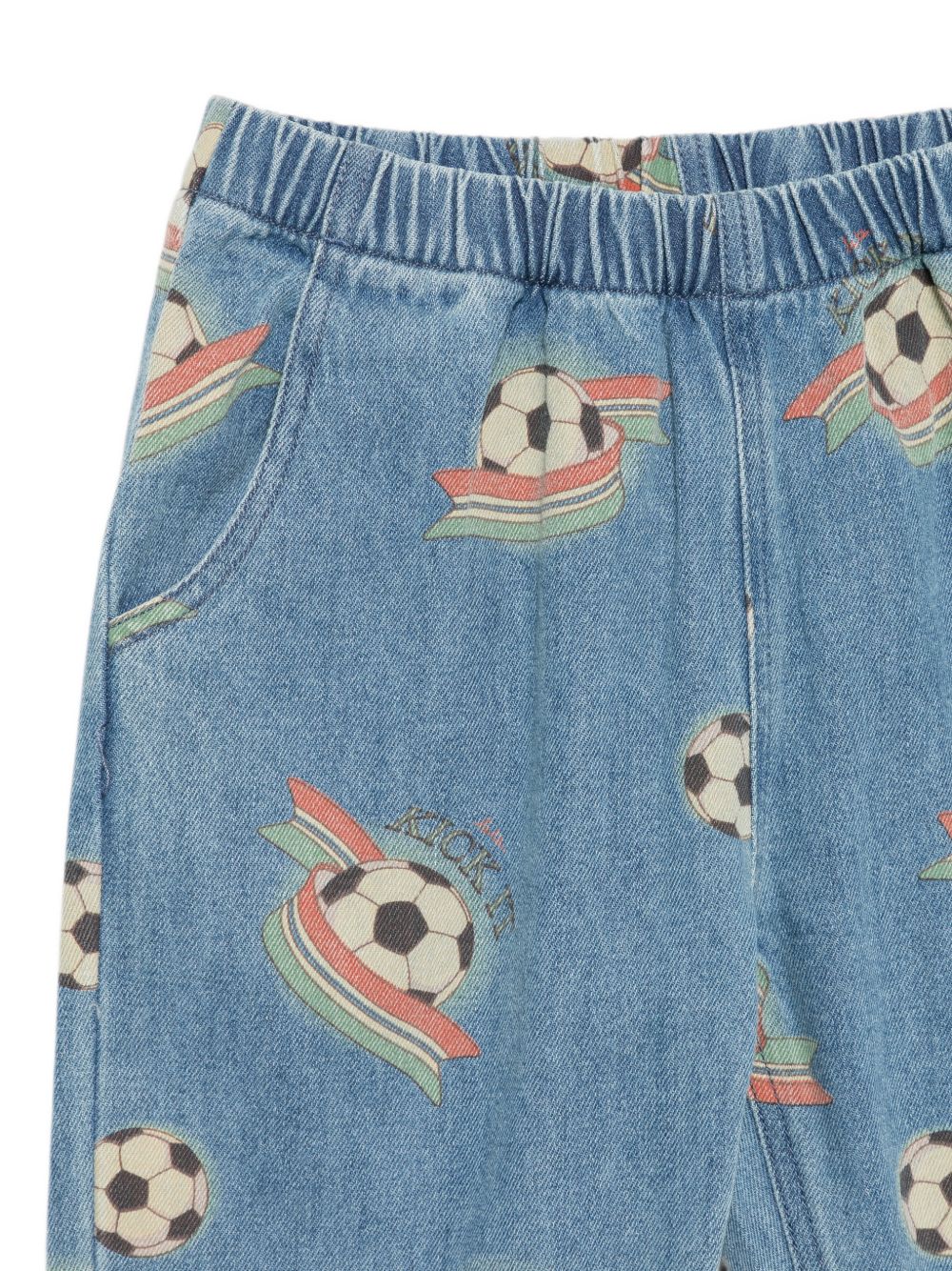 Jeans per bambino Konges Slojd Kids blu con stampa football all-over KS106133 P25170 KONGES SLOJD KIDS 