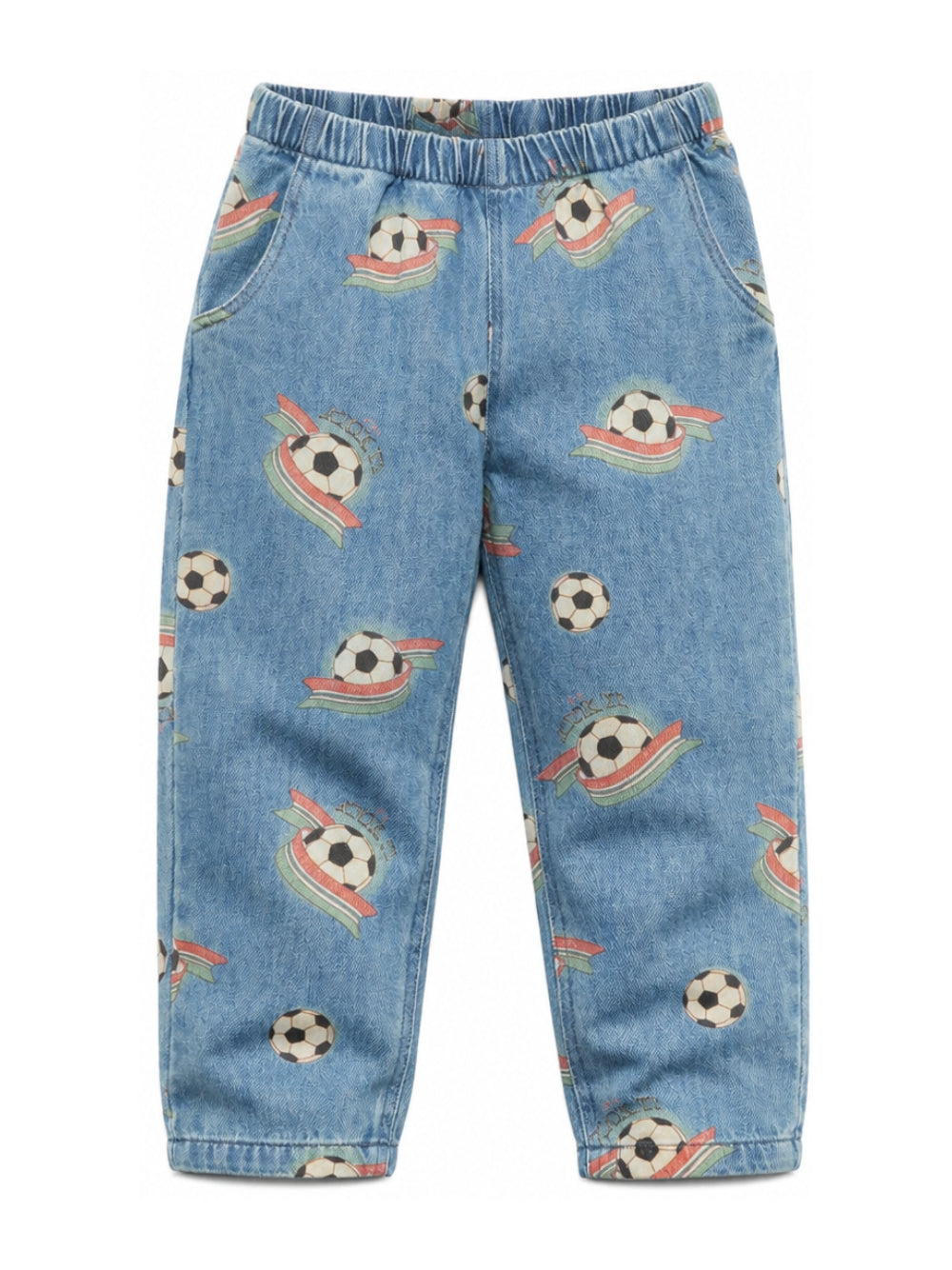 Jeans per bambino Konges Slojd Kids blu con stampa football all-over KS106133 P25170 KONGES SLOJD KIDS 