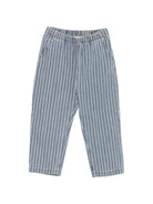 Pantaloni per bambino Konges Slojd Kids blu a righe con vita elasticizzata KS106133 P30026 KONGES SLOJD KIDS 