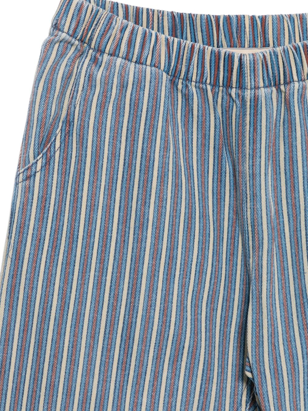 Pantaloni per bambino Konges Slojd Kids blu a righe con vita elasticizzata KS106133 P30026 KONGES SLOJD KIDS 