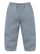 Pantaloni per bambino Konges Slojd Kids blu a righe con vita elasticizzata KS106133 P30026 KONGES SLOJD KIDS 