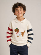 Felpa per bambino Konges Slojd beige con applicazione sul davanti KS106253 S00084 KONGES SLOJD KIDS 