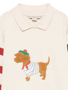 Felpa per bambino Konges Slojd beige con applicazione sul davanti KS106253 S00084 KONGES SLOJD KIDS 
