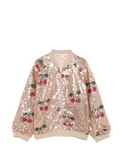 Giubbino per bambina Konges Slojd Kids rosa con motivo a ciliegie impreziosita da paillettes KS106257 P00050 KONGES SLOJD KIDS 