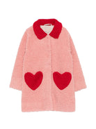 Cappotto per bambina Konges Slojd Kids rosa con decorazione a forma di cuori KS106289 S30039 KONGES SLOJD KIDS 