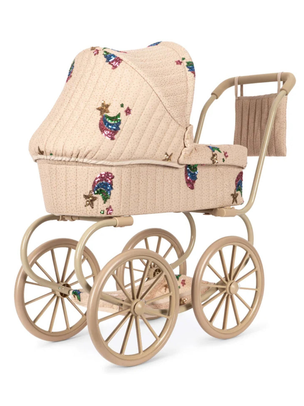 Carrozzina per bambole per bambina Konges Slojd Kids rosa con decorazioni in strass KS106300 P20037 KONGES SLOJD KIDS 