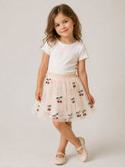 Gonna per bambina Konges Slojd Kids rosa con motivo ciliegia KS106302 P00052 KONGES SLOJD KIDS 