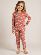 Pigiama per bambina Konges Slojd Kids rosa con stampa ballerine all-over KS106378 BLUSH KONGES SLOJD KIDS 
