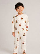 Pigiama per bambini Konges Slojd Kids bianco con stampa orsetto all-over KS106378 TEDDY KONGES SLOJD KIDS 