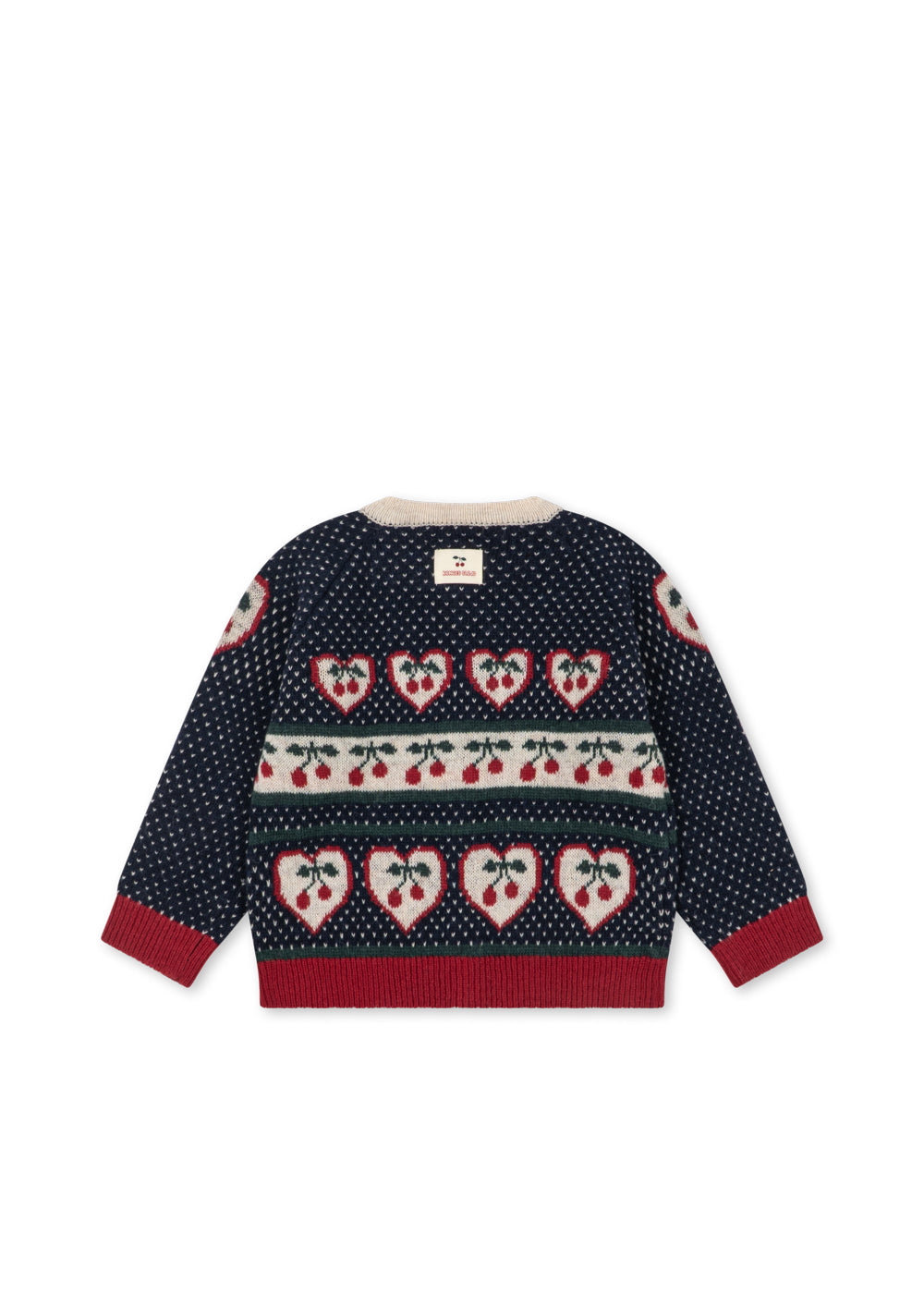 Maglione Belou per neonata Konges Slojd Kids blu con decorazioni intarsiate KS106392 CHERRY KONGES SLOJD KIDS 