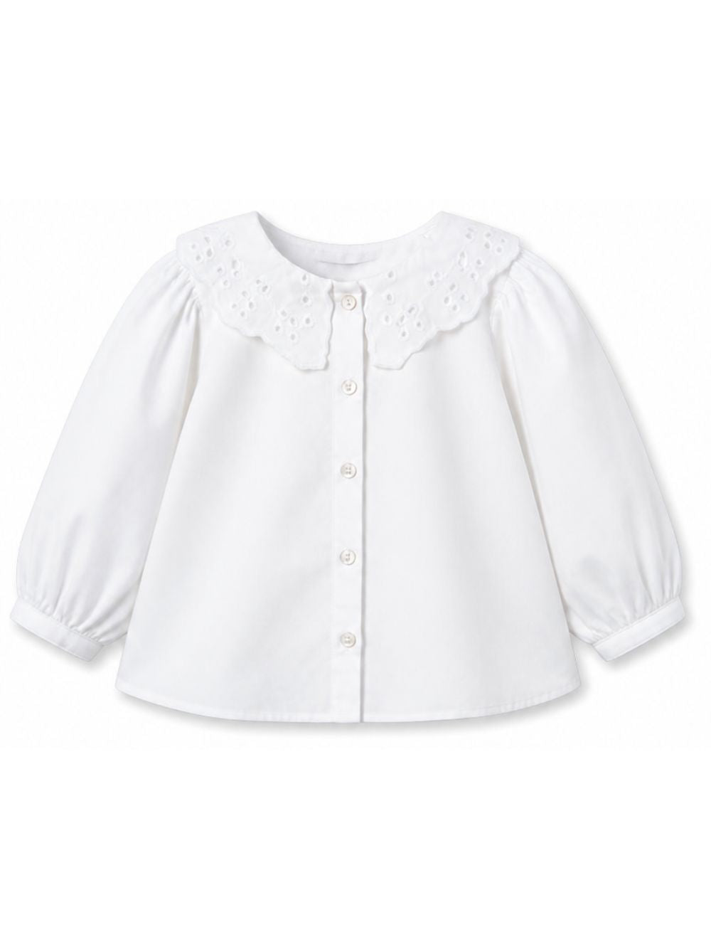 Camicia Rilo per bambina Konges Slojd Kids bianca con colletto con dettagli ricamati KS106424 WHITE KONGES SLOJD KIDS 