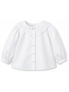 Camicia Rilo per bambina Konges Slojd Kids bianca con colletto con dettagli ricamati KS106424 WHITE KONGES SLOJD KIDS 