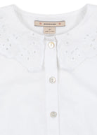 Camicia Rilo per bambina Konges Slojd Kids bianca con colletto con dettagli ricamati KS106424 WHITE KONGES SLOJD KIDS 