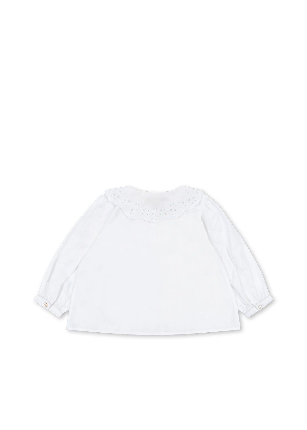 Camicia Rilo per bambina Konges Slojd Kids bianca con colletto con dettagli ricamati KS106424 WHITE KONGES SLOJD KIDS 