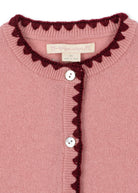 Cardigan per bambina Konges Slojd Kids rosa con ricamo ciliegie KS106428 BLUSH KONGES SLOJD KIDS 