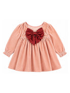 Abito per neonata Konges Slojd Kids rosa con fiocco sul davanti KS106478 ROSE KONGES SLOJD KIDS 