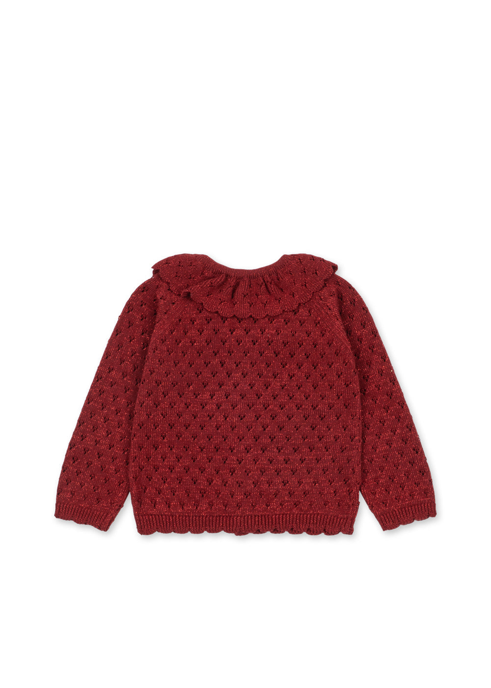 Maglione per neonata Konges Slojd Kids rosso con lavorazione a pointelle KS106493 RED KONGES SLOJD KIDS 