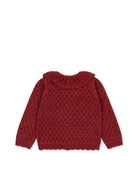 Maglione per neonata Konges Slojd Kids rosso con lavorazione a pointelle KS106493 RED KONGES SLOJD KIDS 