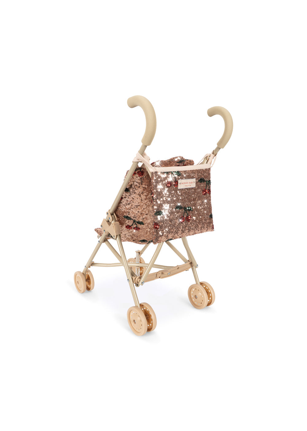 Passeggino per bambole per bambina Konges Slojd Kids rosa con motivo ciliegie KS106605 CHERRY KONGES SLOJD KIDS 