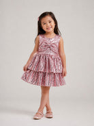 Abito Tindra per bambina Konges Slojd Kids rosa con dettaglio fiocco sul davanti KS106620 ROSE KONGES SLOJD KIDS 