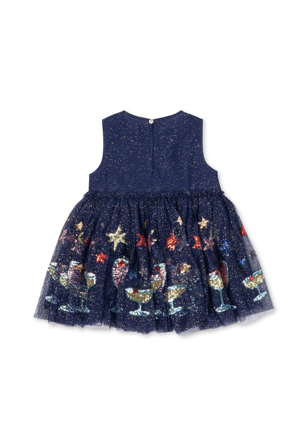 Abito per bambina Konges Slojd Kids blu con decorazioni glitterate KS106655 BOBBLY KONGES SLOJD KIDS 