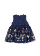 Abito per bambina Konges Slojd Kids blu con decorazioni glitterate KS106655 BOBBLY KONGES SLOJD KIDS 