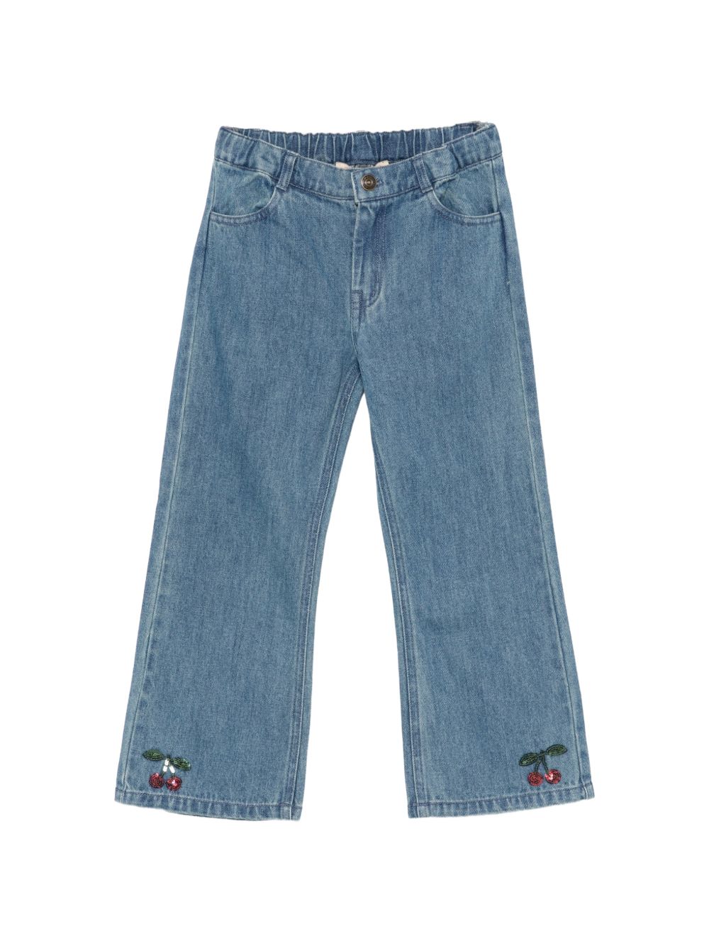 Pantaloni per bambina Konges Slojd Kids blu con motivo ciliegie con paillettes KS107385 S15018 KONGES SLOJD KIDS 
