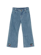 Pantaloni per bambina Konges Slojd Kids blu con motivo ciliegie con paillettes KS107385 S15018 KONGES SLOJD KIDS 