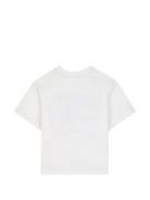 T-shirt per bambina Lanvin Kids bianca con stampa grafica sneackers N30396 117 LANVIN KIDS 