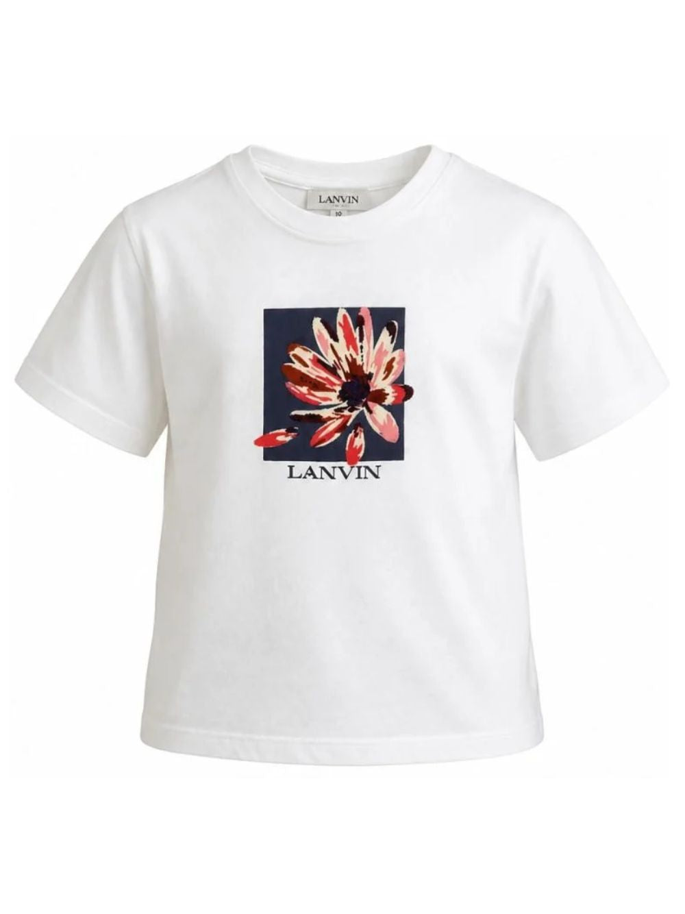 T-shirt per bambini Lanvin Kids bianca con stampa grafica N30398 117 LANVIN KIDS 
