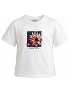 T-shirt per bambini Lanvin Kids bianca con stampa grafica N30398 117 LANVIN KIDS 