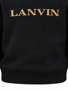 Felpa per bambini Lanvin Enfant nero con ricamo logo sul davanti N30401 09B LANVIN KIDS 