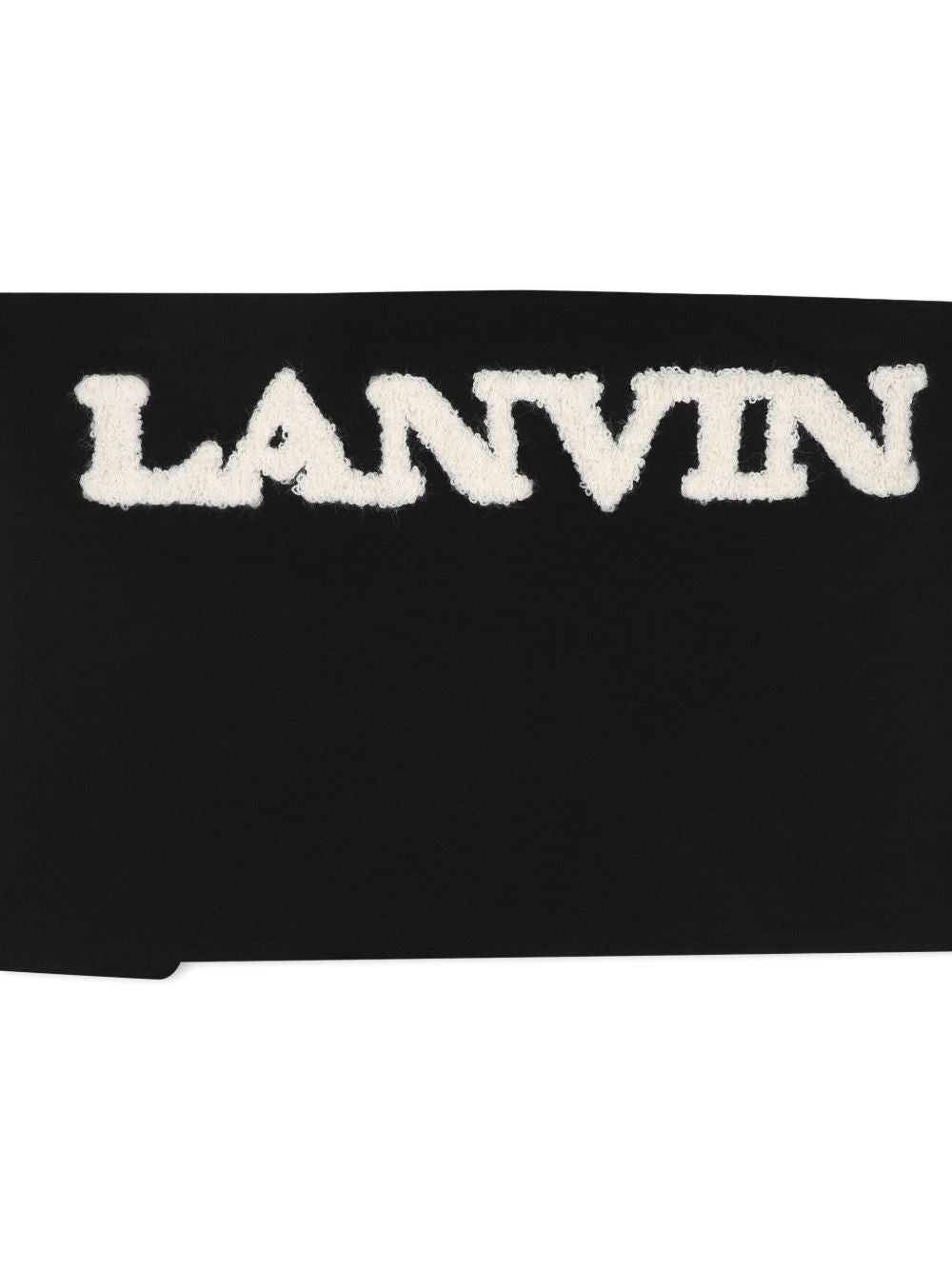 Felpa per bambino Lanvin Kids nera con applicazione logo N30402 09B LANVIN KIDS 