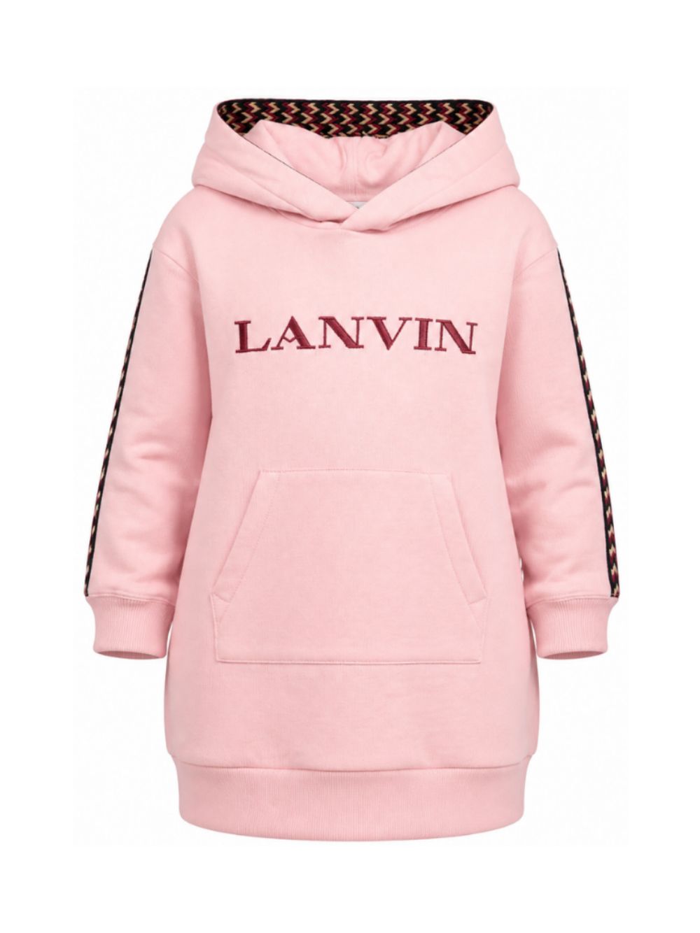 Abito modello felpa per bambina Lanvin Kids rosa con logo ricamato N30407 48N LANVIN KIDS 
