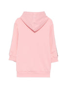 Abito modello felpa per bambina Lanvin Kids rosa con logo ricamato N30407 48N LANVIN KIDS 