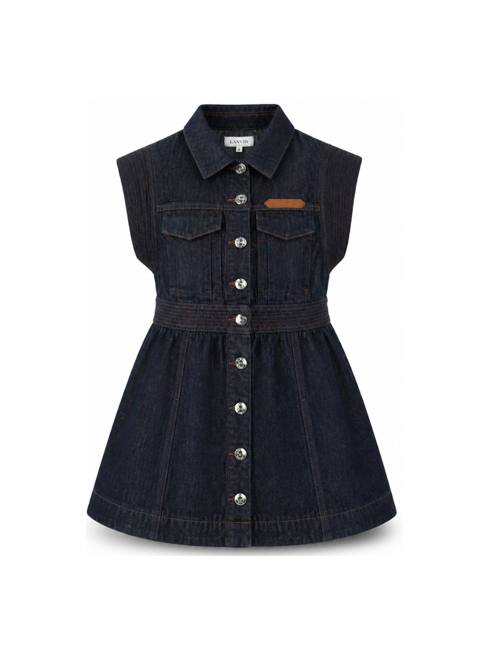 Abito per bambina Lanvin Kids denim con colletto classico N30409 Z28 LANVIN KIDS 