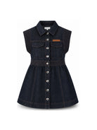 Abito per bambina Lanvin Kids denim con colletto classico N30409 Z28 LANVIN KIDS 