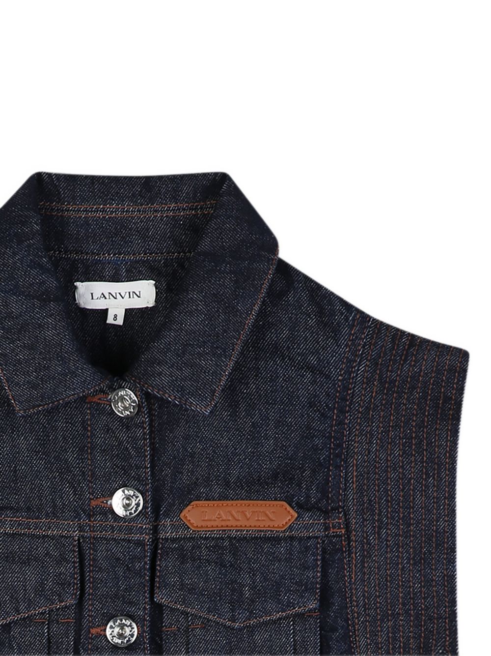 Abito per bambina Lanvin Kids denim con colletto classico N30409 Z28 LANVIN KIDS 