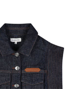 Abito per bambina Lanvin Kids denim con colletto classico N30409 Z28 LANVIN KIDS 