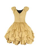 Abito per bambina Lanvin Kids coloro oro con gonna a balze N30421 593 LANVIN KIDS 