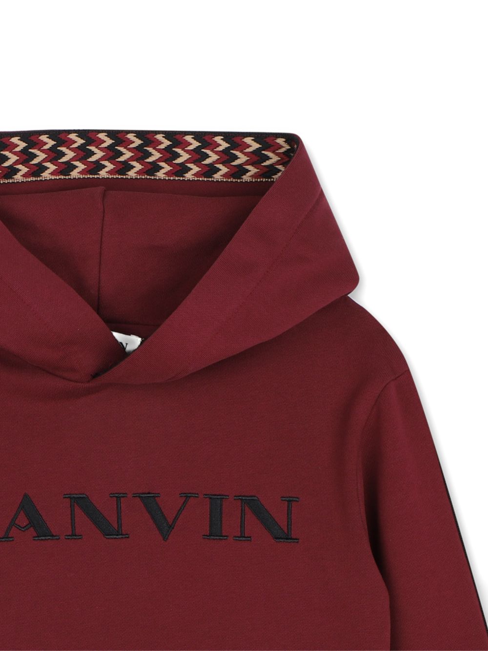 Felpa per bambino Lanvin Enfant bordeaux con ricamo logo N30423 955 LANVIN KIDS 