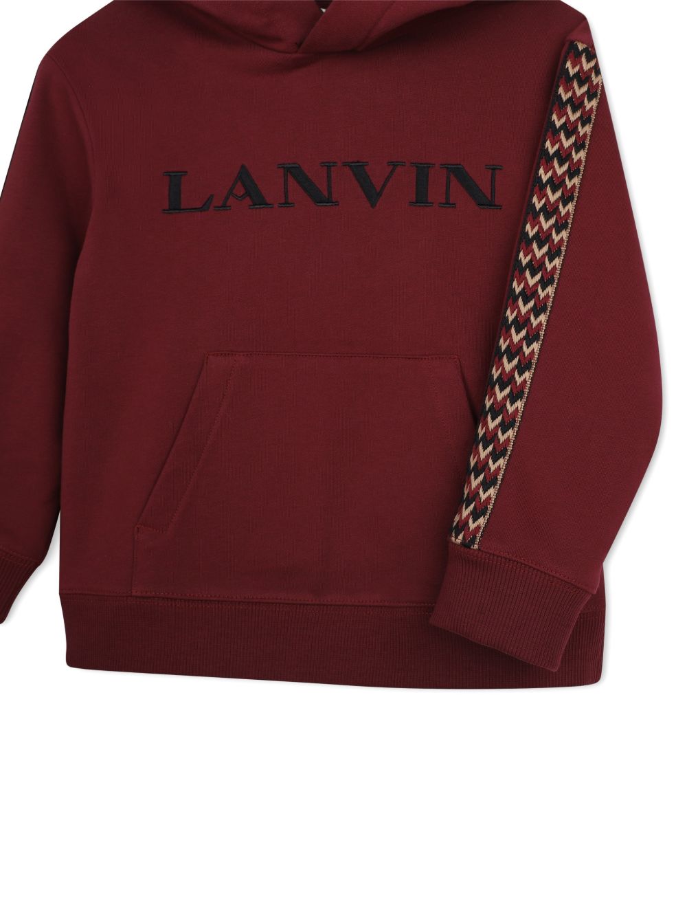 Felpa per bambino Lanvin Enfant bordeaux con ricamo logo N30423 955 LANVIN KIDS 