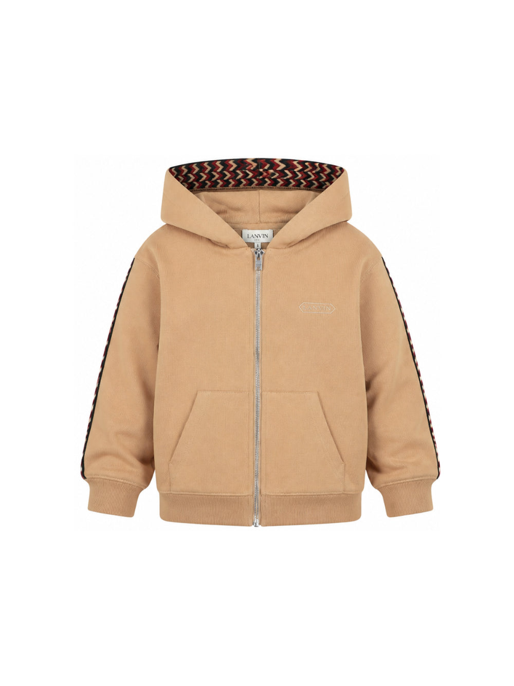 Felpa per bambino Lanvin Kids beige con motivo chevron N30424 276 LANVIN KIDS 