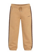 Pantaloni per bambino Lanvin Enfant beige con motivo chevron N30425 276 LANVIN KIDS 