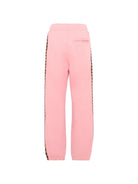 Pantaloni sportivi per bambina Lanvin Kids rosa con bande laterali N30425 48N LANVIN KIDS 