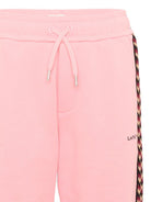 Pantaloni sportivi per bambina Lanvin Kids rosa con bande laterali N30425 48N LANVIN KIDS 