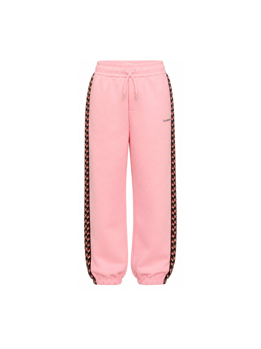 Pantaloni sportivi per bambina Lanvin Kids rosa con bande laterali N30425 48N LANVIN KIDS 